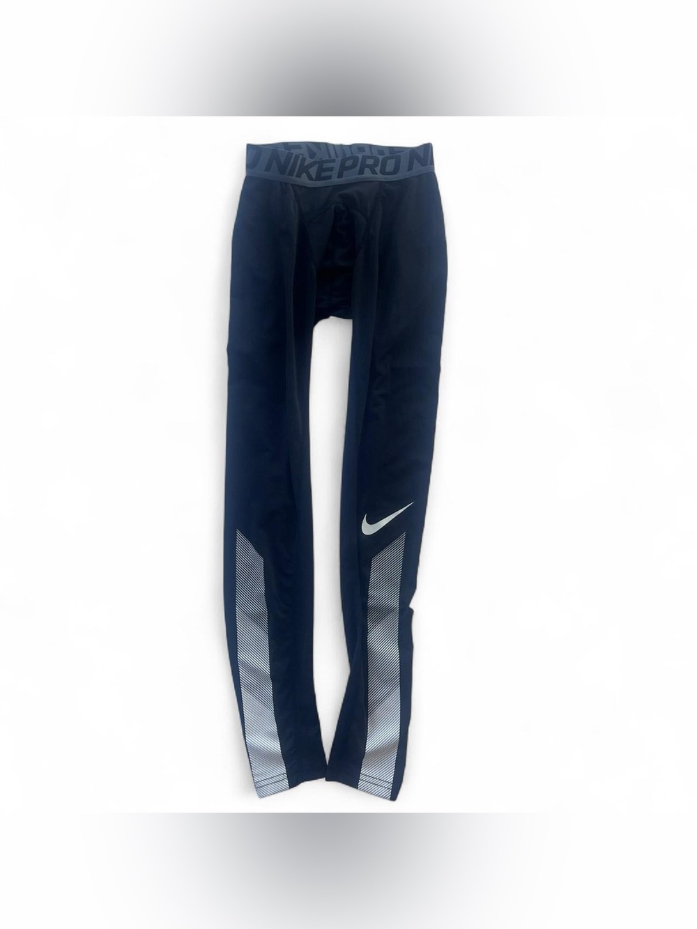 Nike Pro Boys Compression Tights in Black and White